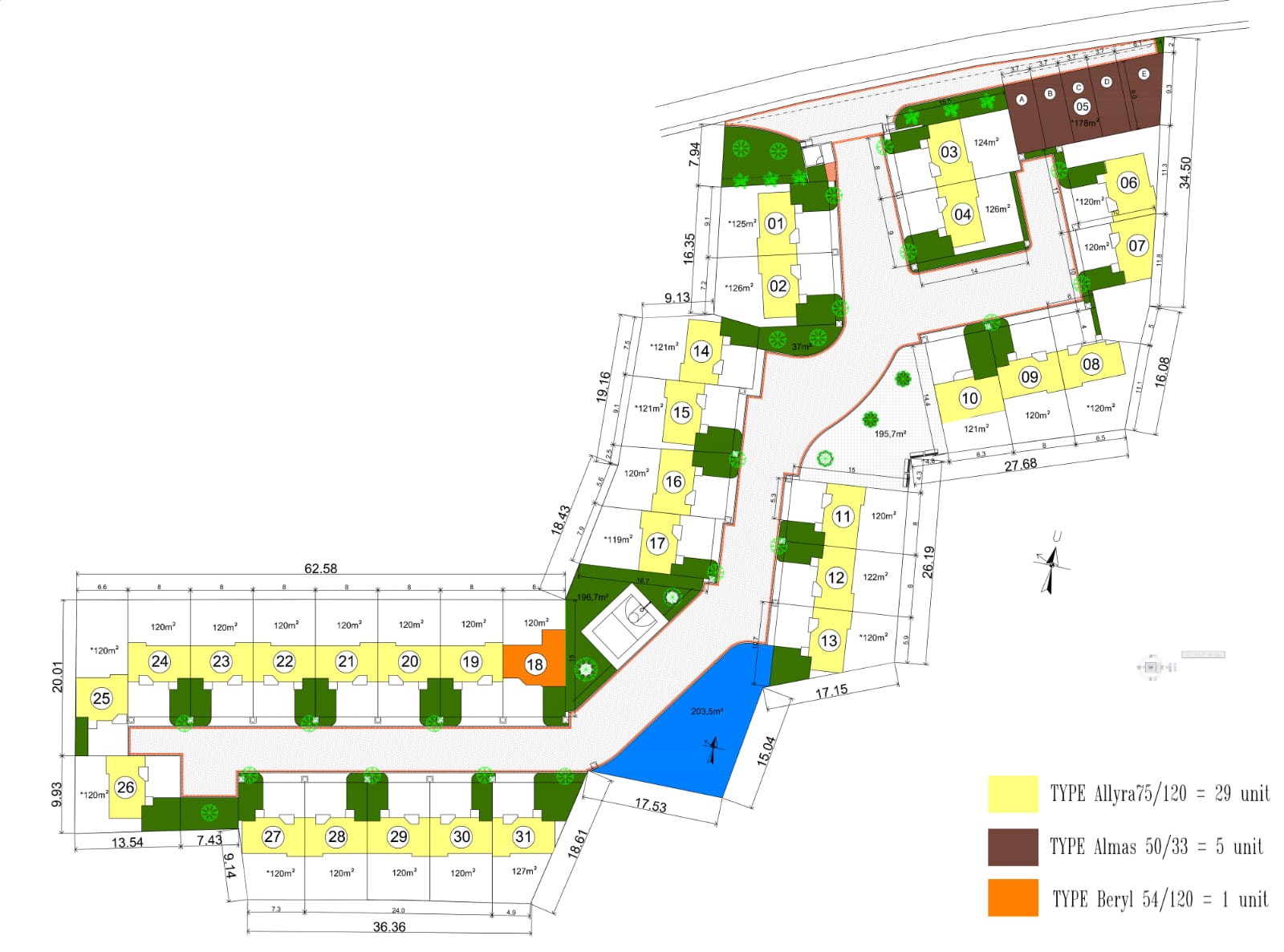 Kavling siap bangun 8x15m2, Selatan Jakarta, Kav A-06, A07, A-08, A-13, A-27, A-31.